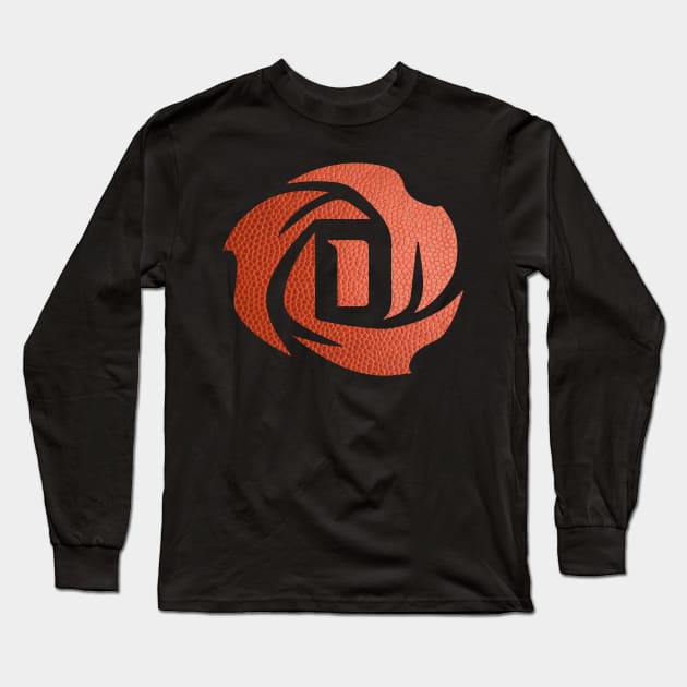 Derrick Rose Logo - Basketball Texture Long Sleeve T-Shirt by Paul Andrew